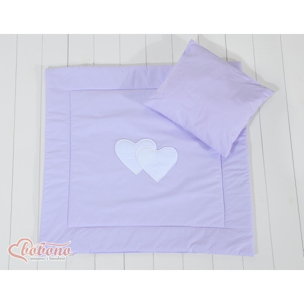 Beddengoed voor Kinderwagen 2 st - Harten Purper