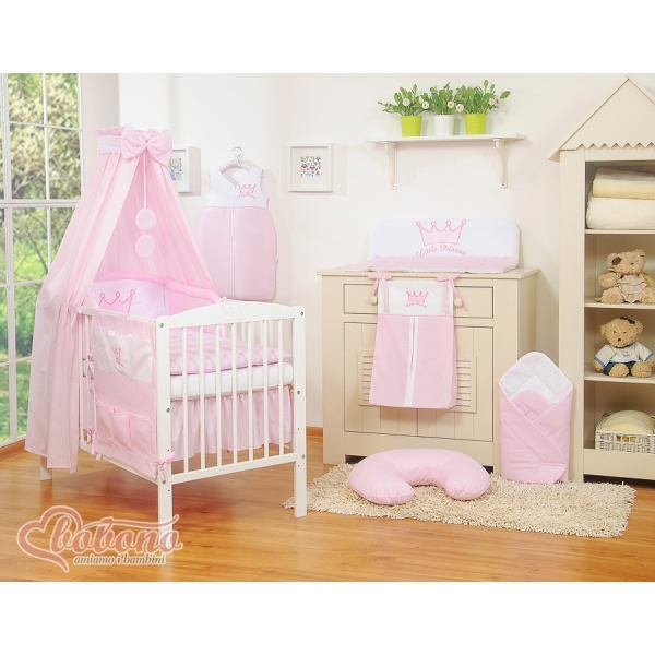 Beddengoed voor Ledikant 11 st met Hemeltje -  Roze Little Prince Princess