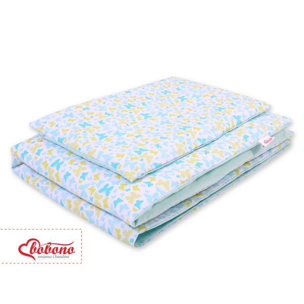 Beddengoed voor Ledikant 2 dele 140x200 Junior Blauw Vlinders