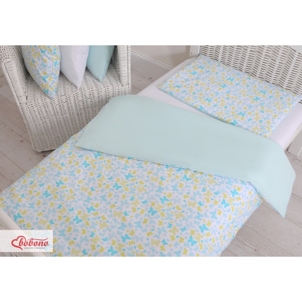 Beddengoed voor Ledikant 2 delen  100x135 Mini Blauw Vlinders