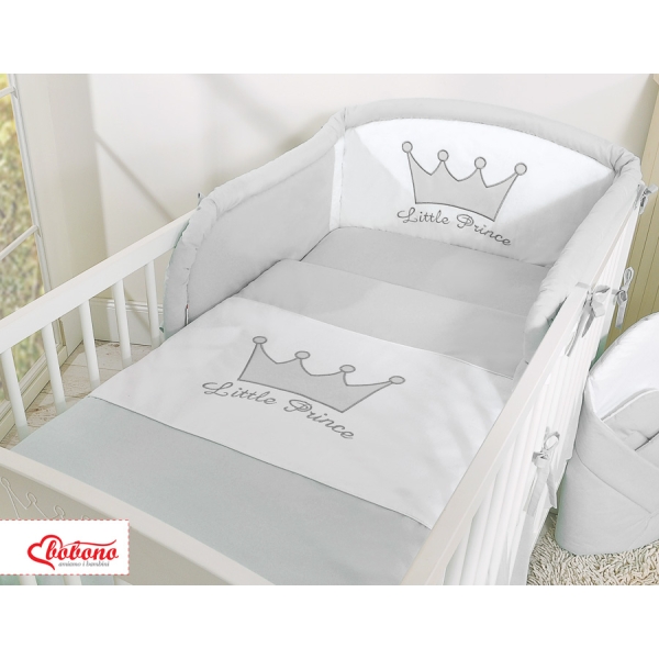 Beddengoed voor Ledikant 2 st -  Grijs Little Prince Princess