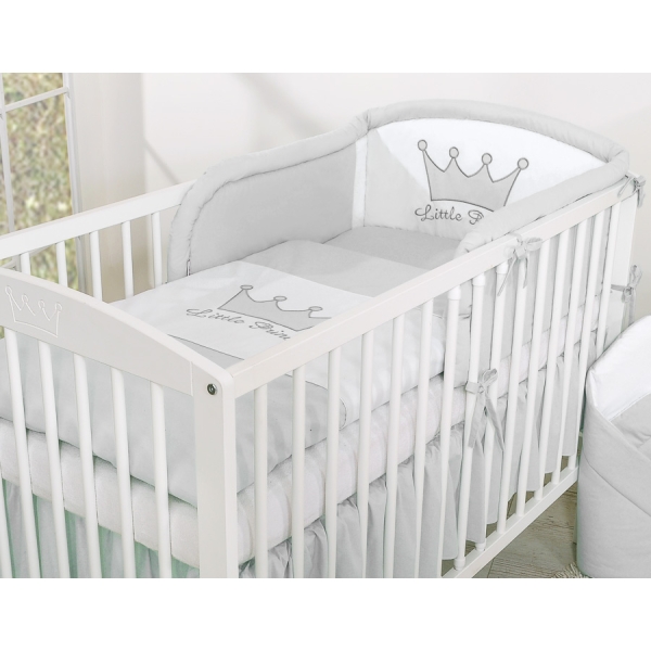 Beddengoed voor Ledikant 2 st -  Grijs Little Prince Princess