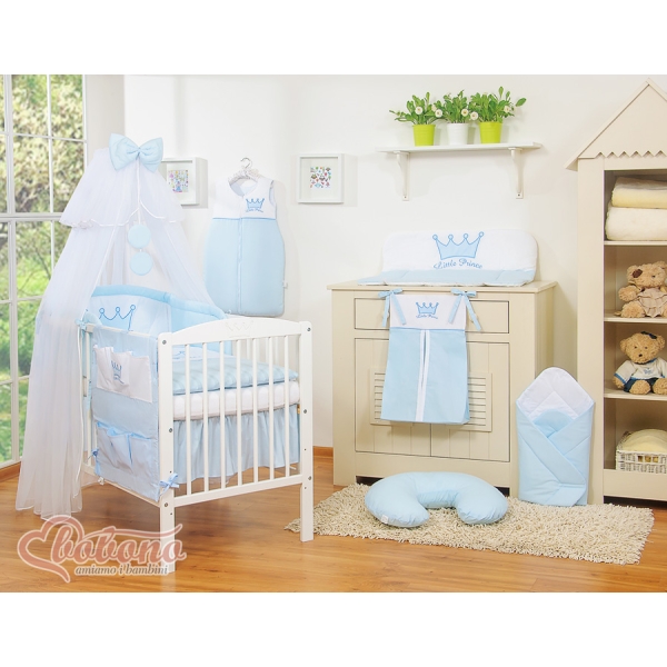 Beddengoed voor Ledikant 5 st met Klamboe -  Blauw Little Prince Princess