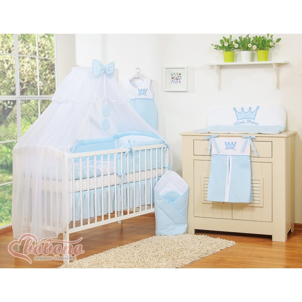 Beddengoed voor Ledikant 5 st met Klamboe -  Blauw Little Prince Princess