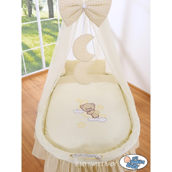 Beddengoed voor Rieten Baby Wieg 2 st
