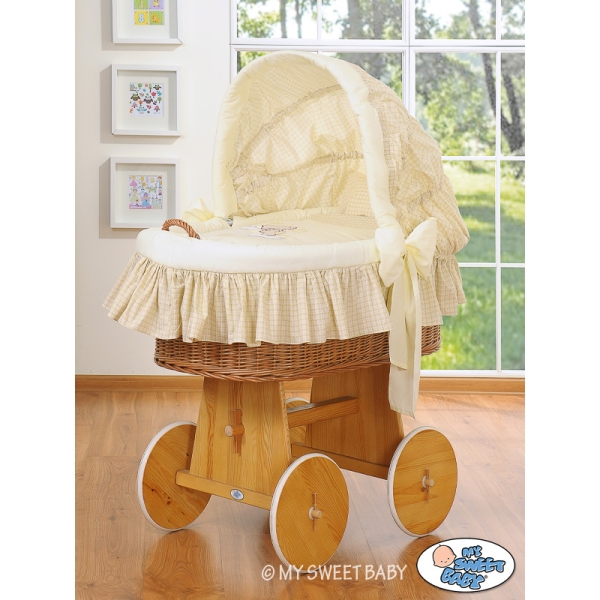 Beddengoed voor Rieten Baby Wieg 2 st