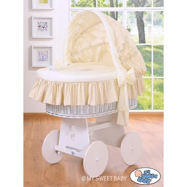Beddengoed voor Rieten Baby Wieg 2 st