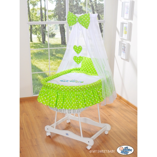 Beddengoed voor Rieten Baby Wieg 2 st