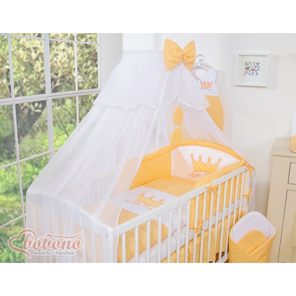 Beddengoedset met Hemeltje Klamboe voor Babybed 5 st -  Perzik Little Prince Princess