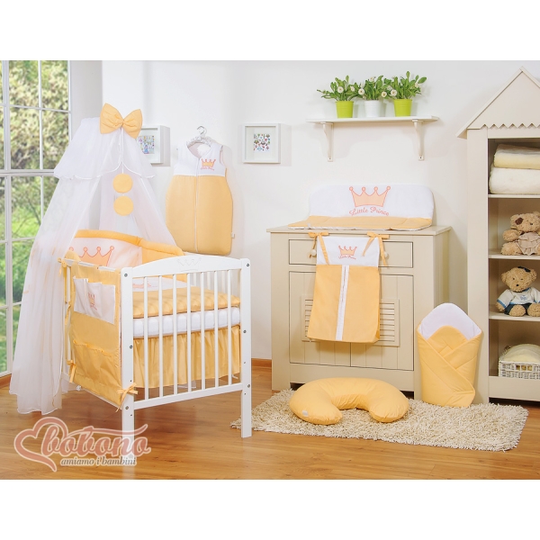 Beddengoedset met Hemeltje Klamboe voor Babybed 5 st -  Perzik Little Prince Princess