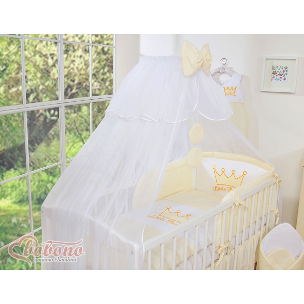 Beddengoedset voor Babybed 5 st met Klamboe -  Ivoor Little Prince Princess