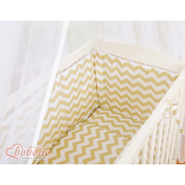 Beddengoedset voor Bedkant Wieg  6 st FABIO Beige