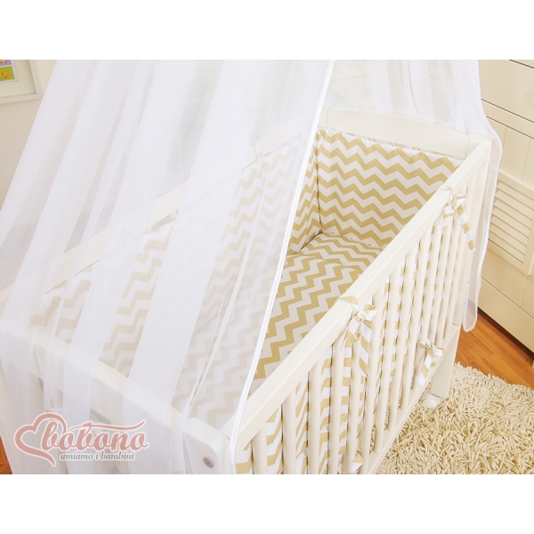 Beddengoedset voor Bedkant Wieg  6 st FABIO Beige