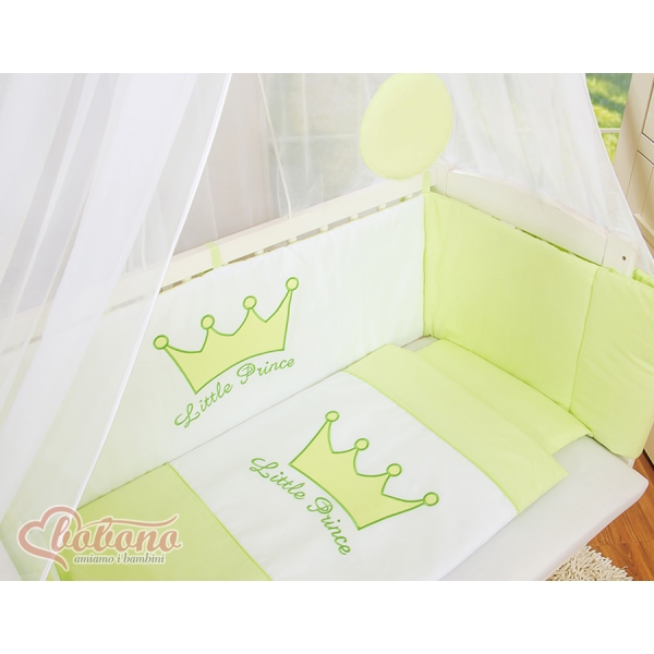 Beddengoedset voor Bijzetbed Baby  6 st FABIO Groen Little Prince Princess