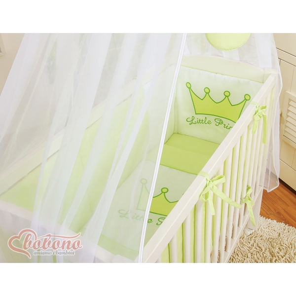 Beddengoedset voor Bijzetbed Baby  6 st FABIO Groen Little Prince Princess