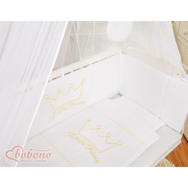 Beddengoedset voor Bijzetbed Baby  6 st FABIO Wit Little Prince Princess