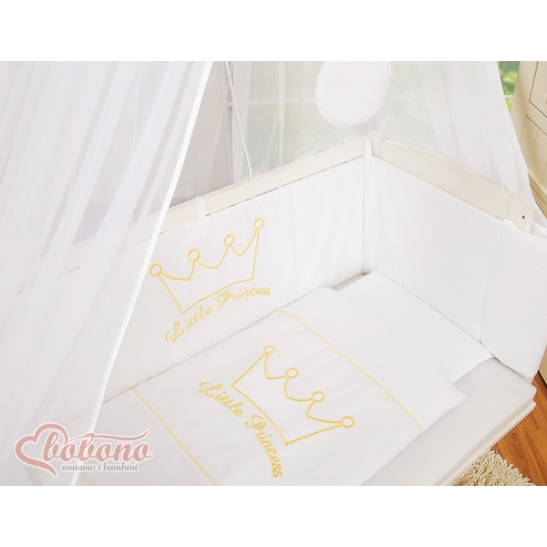 Beddengoedset voor Bijzetbed Baby  6 st FABIO Wit Little Prince Princess