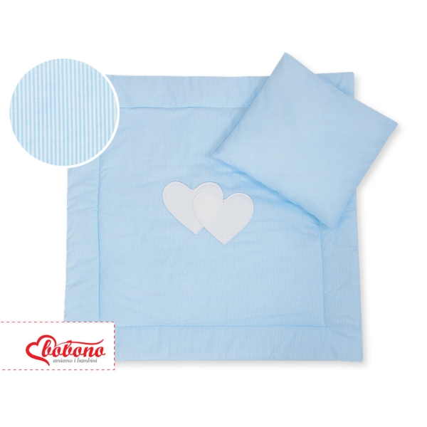 Beddengoedset voor Kinderwagen 2 st - Harten Blauw Snijder