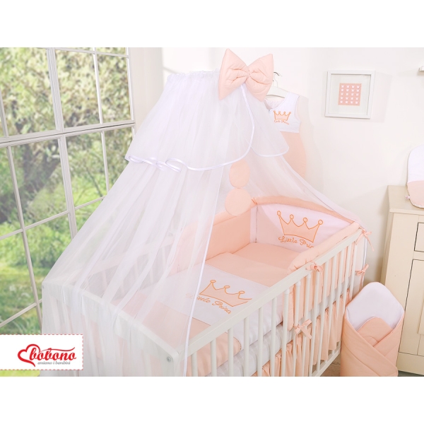 Beddengoedset voor Ledikant 7 st met Muskietennet met sluierstang -  Poederroze Little Prince Princess
