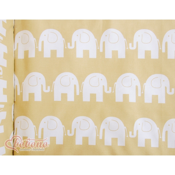 Bedkant Wieg met Matras en beddengoed -  Beige
