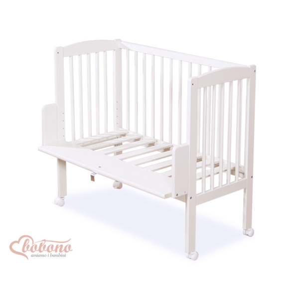 Bedkant Wieg met Matras en beddengoed -  Beige Zigzag