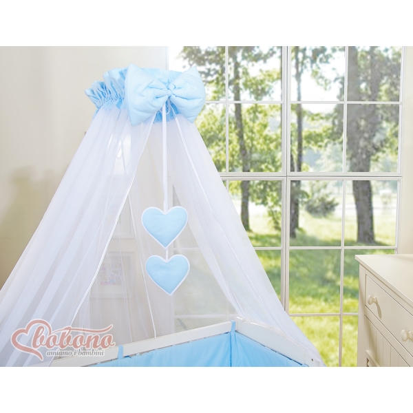 Bedkant Wieg met Matras en beddengoed -  Blauw