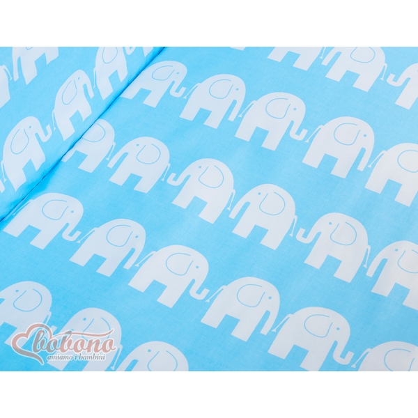 Bedkant Wieg met Matras en beddengoed -  Blauw