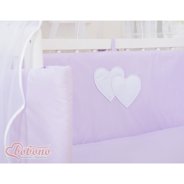 Bedkant Wieg met Matras en beddengoed -  Purper