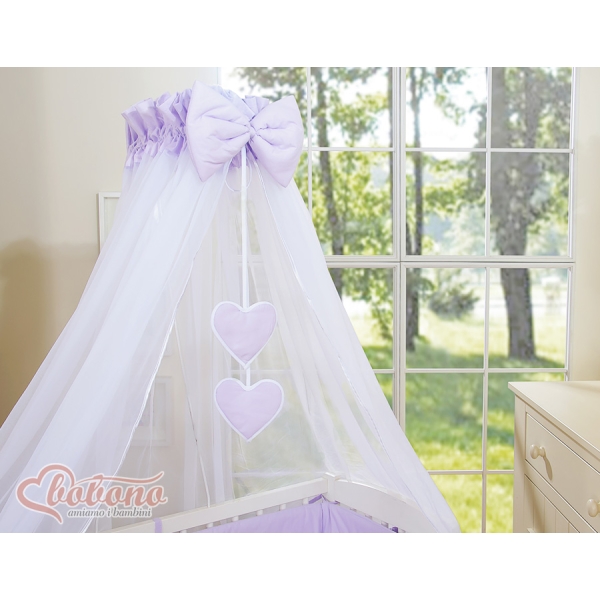 Bedkant Wieg met Matras en beddengoed -  Purper
