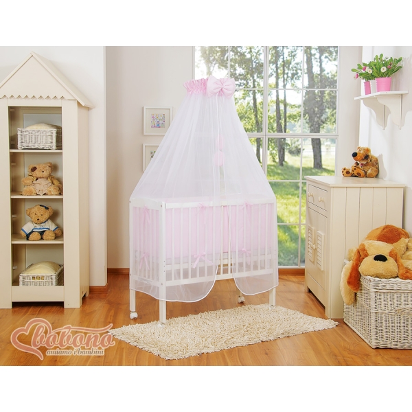Bedkant Wieg met Matras en beddengoed -  Roze Little Prince Princess