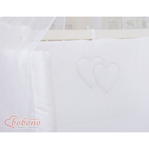 Bedkant Wieg met Matras en beddengoed -  Wit