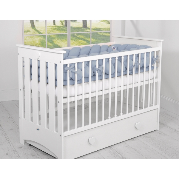 Bedomrander Ledikant Gevlochten 360cm Pastelblauw