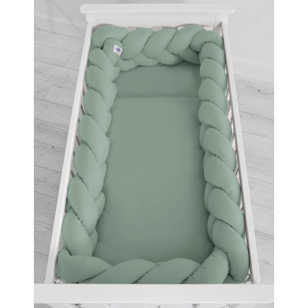 Bedomrander baby vlecht Pastelgroen
