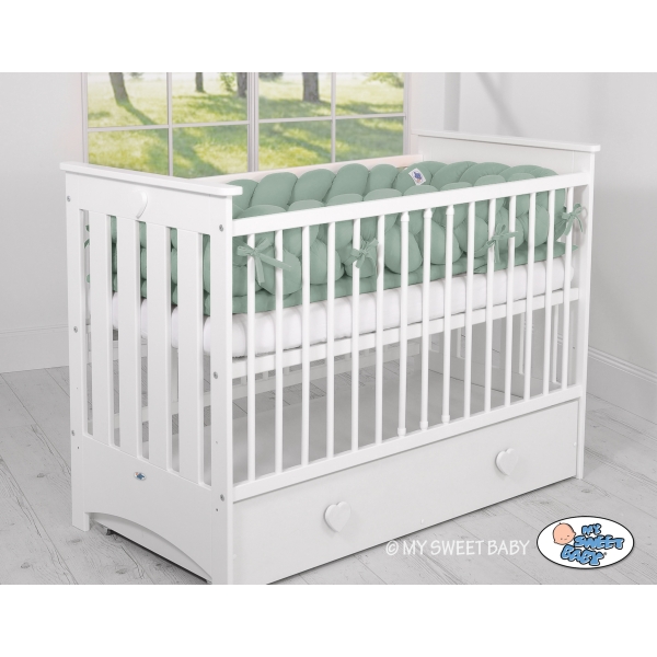 Bedomrander ledikant Gevlochten 360cm Pastelgroen