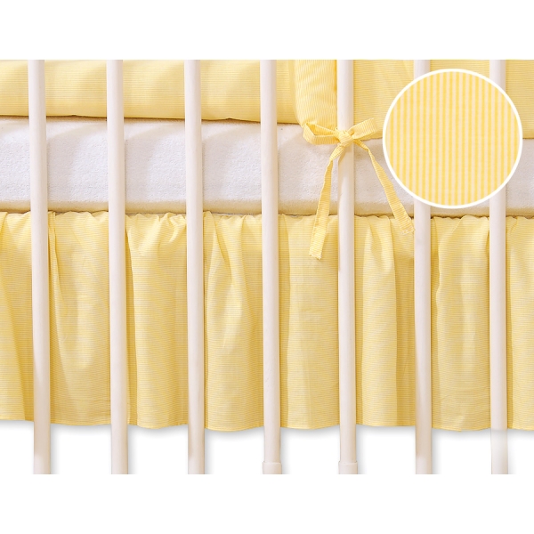 Bedrok Maskerende Ruche voor Babybed 140x70 cm - Harten Geel Snijder