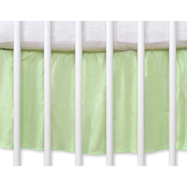 Bedrok Maskerende Ruche voor Babybed 140x70 cm - Harten Groen