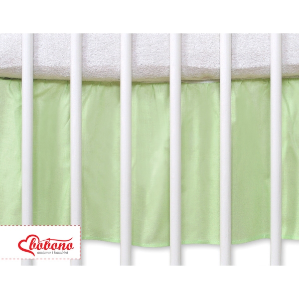 Bedrok Maskerende Ruche voor Babybed 140x70 cm - Harten Groen