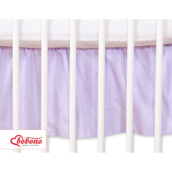 Bedrok Maskerende Ruche voor Babybed 140x70 cm - Harten Purper