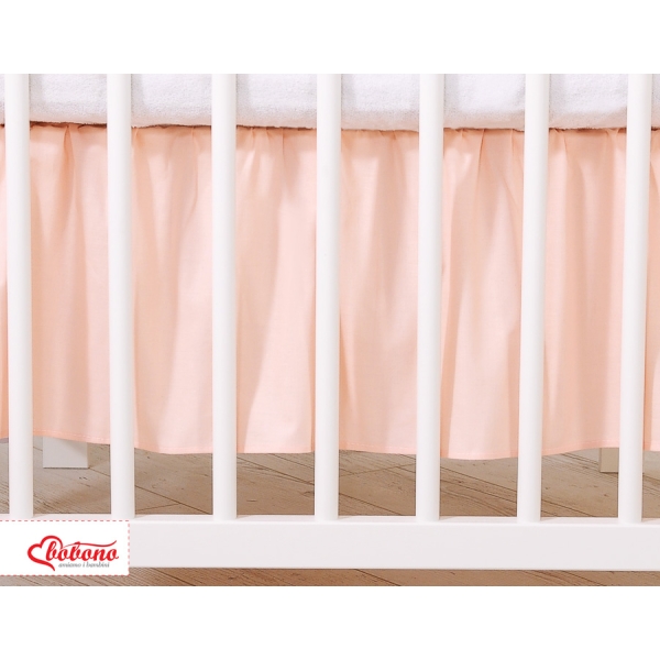 Bedrok  Ruche voor Kinderbed 120x60 cm -  Poederroze Little Prince Princess