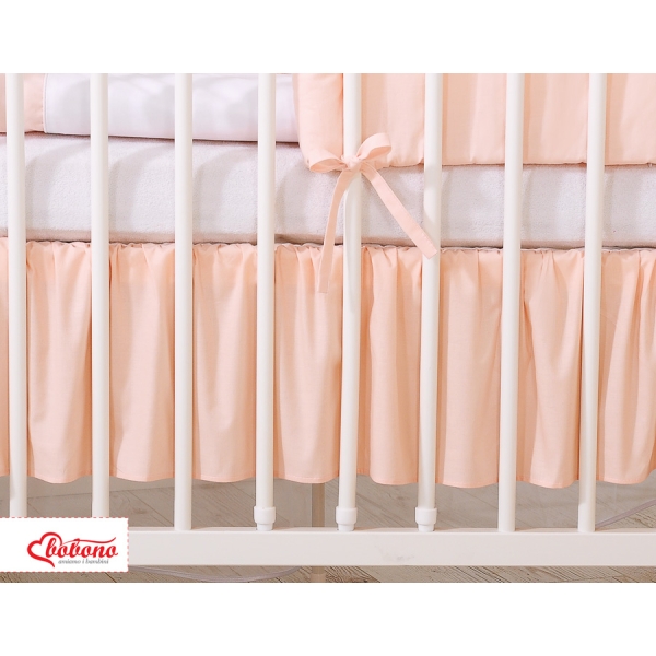 Bedrok  Ruche voor Kinderbed 120x60 cm -  Poederroze Little Prince Princess