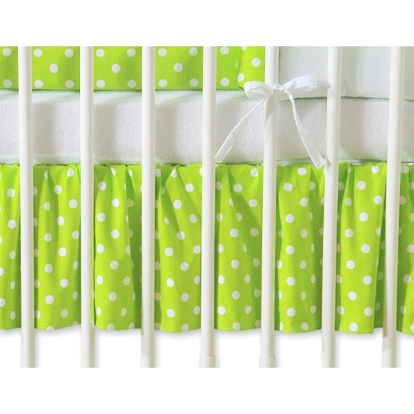 Bedrok voor Ledikant 140x70 cm - Harten Groen Polkaprikker