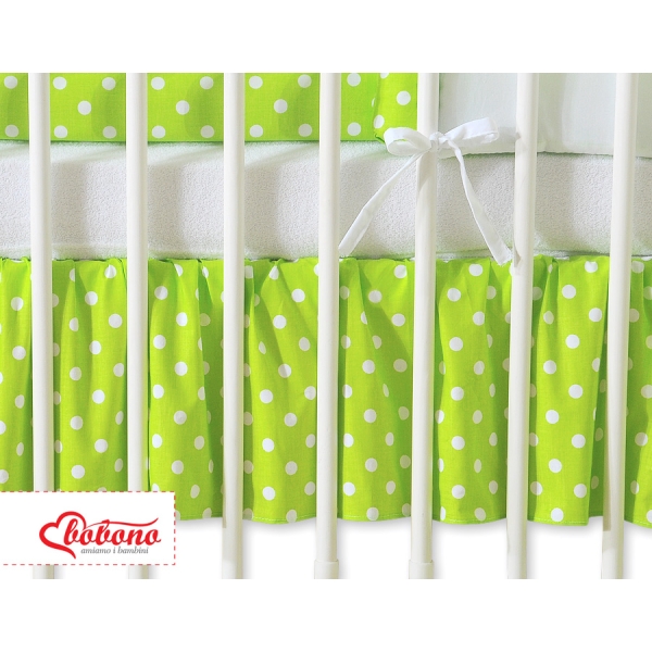 Bedrok voor Ledikant 140x70 cm - Harten Groen Polkaprikker