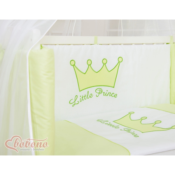 Bijzetbed baby met Matras en beddengoed -  Groen Little Prince Princess