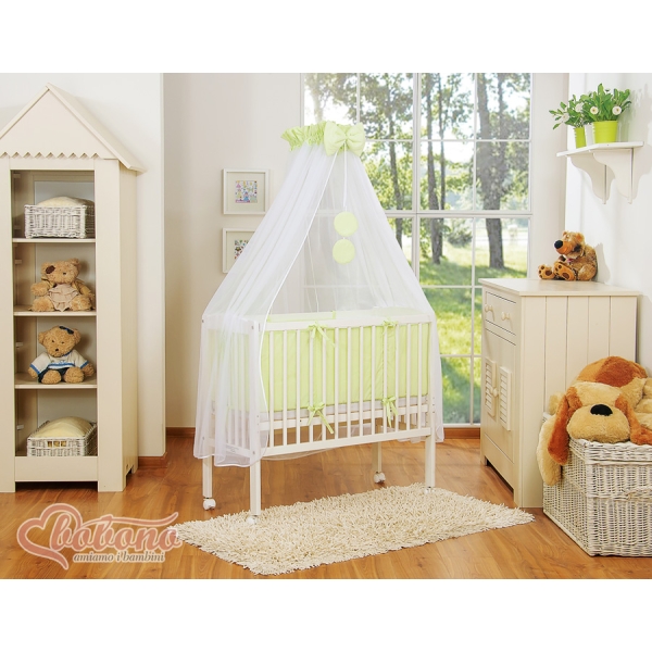 Bijzetbed baby met Matras en beddengoed -  Groen Little Prince Princess