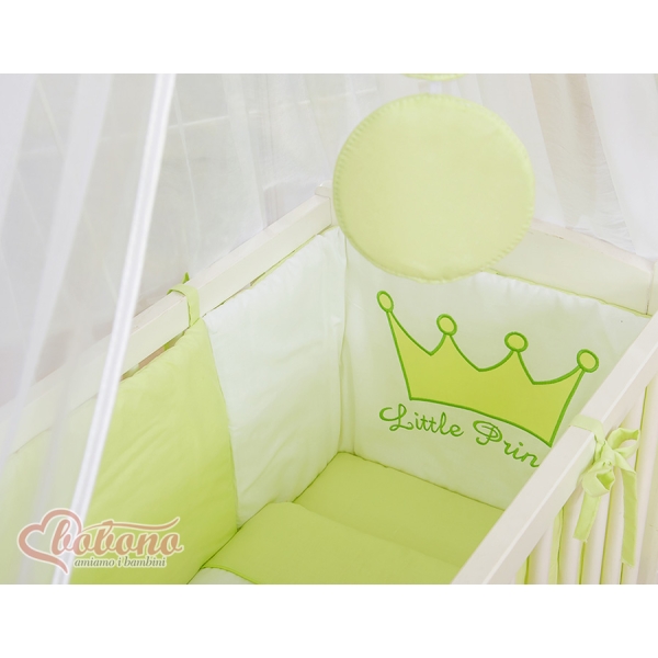 Bijzetbed baby met Matras en beddengoed -  Groen Little Prince Princess