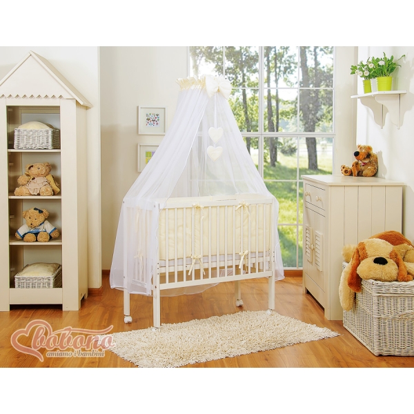 Bijzetbed baby met Matras en beddengoed -  Ivoor