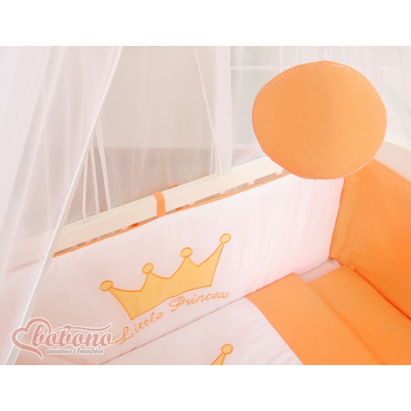 Bijzetbed baby met Matras en beddengoed -  Perzik Little Prince Princess