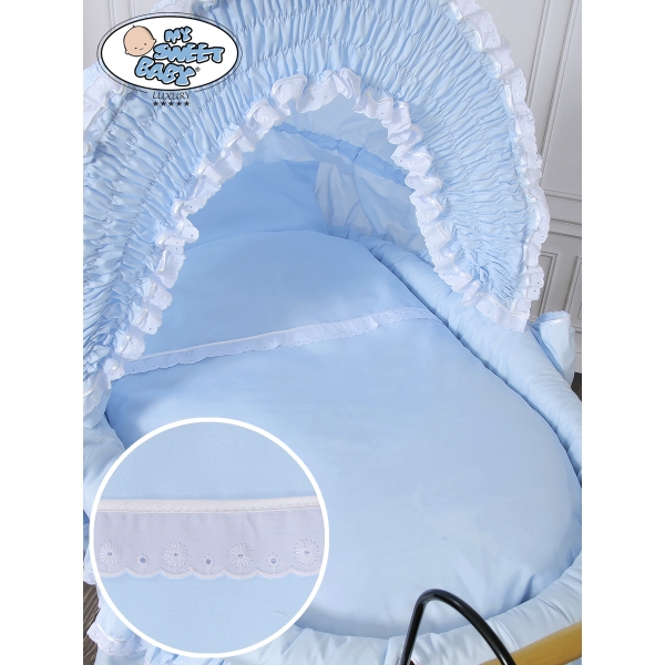 Brocante Retro Babywiegje Blauw Victoria