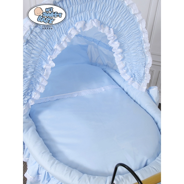 Brocante Retro Babywiegje Blauw Victoria
