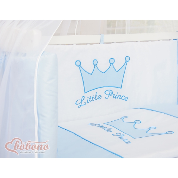 Co-sleeper Kinderbed met Matras en beddengoed -  Blauw Little Prince Princess